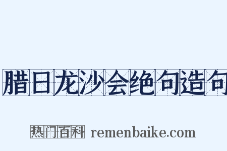 腊日龙沙会绝句造句是什么意思的图片